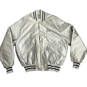 Vintage DeLONG Satin Jacket At The Hop Rockabilly Music USA Large Retro